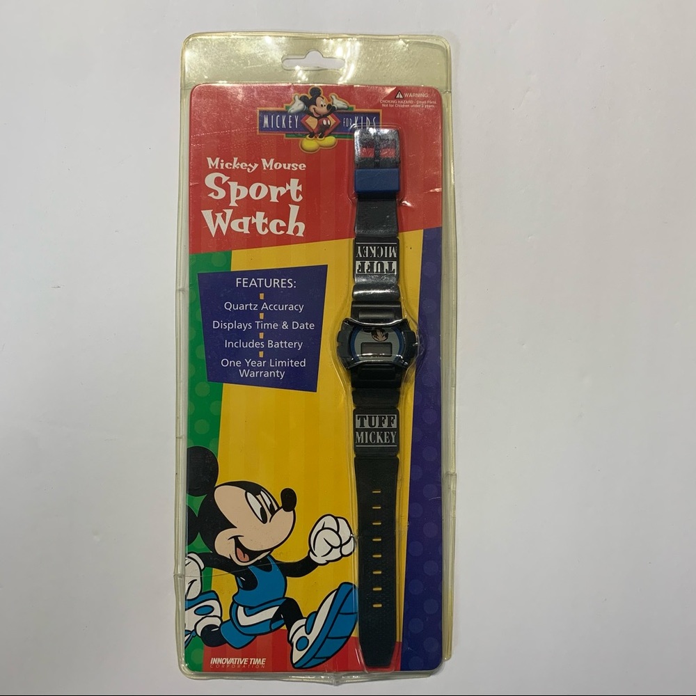 Mickey Watch Disney Vintage Mickey Mouse Sport Watch For Kids Old Stuck sealed